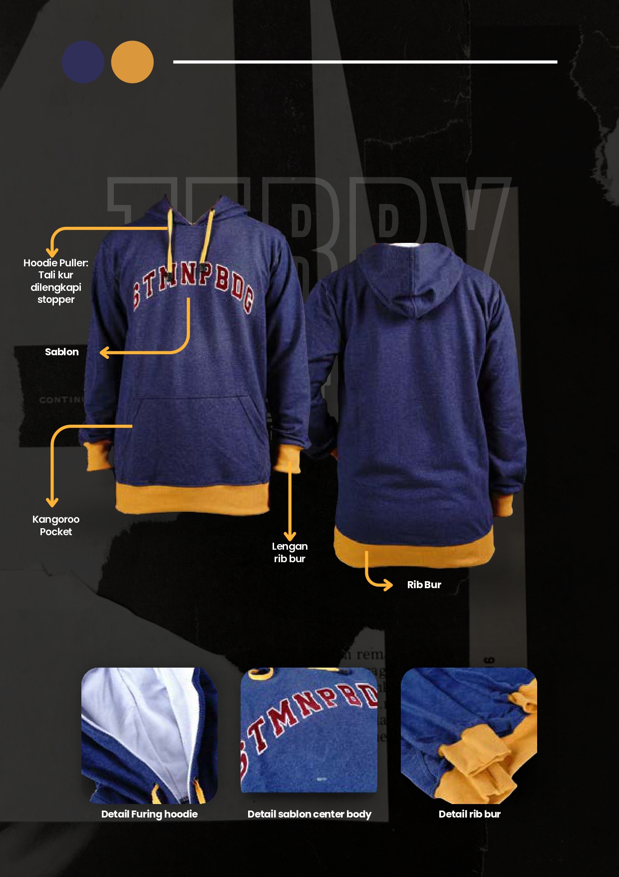 Hoodie Oxford Premium