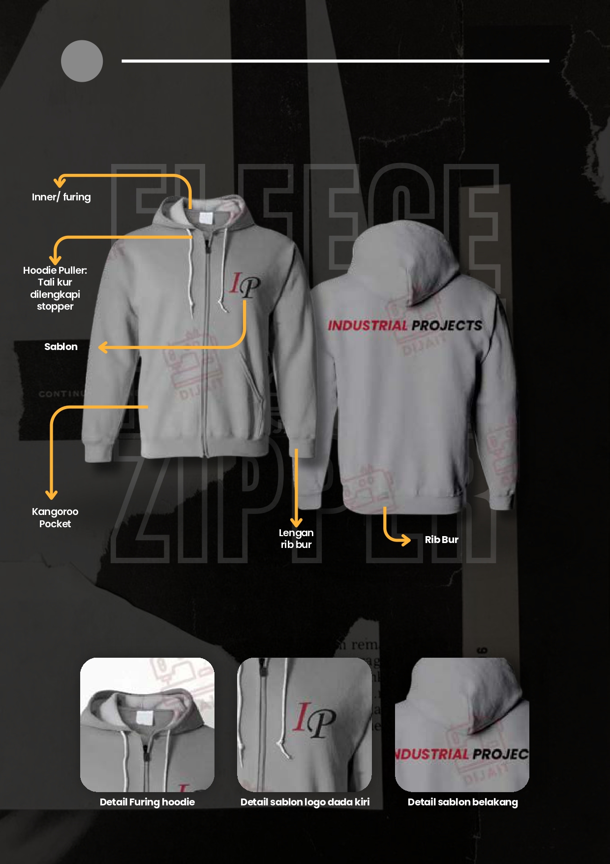 Hoodie Oxford Premium