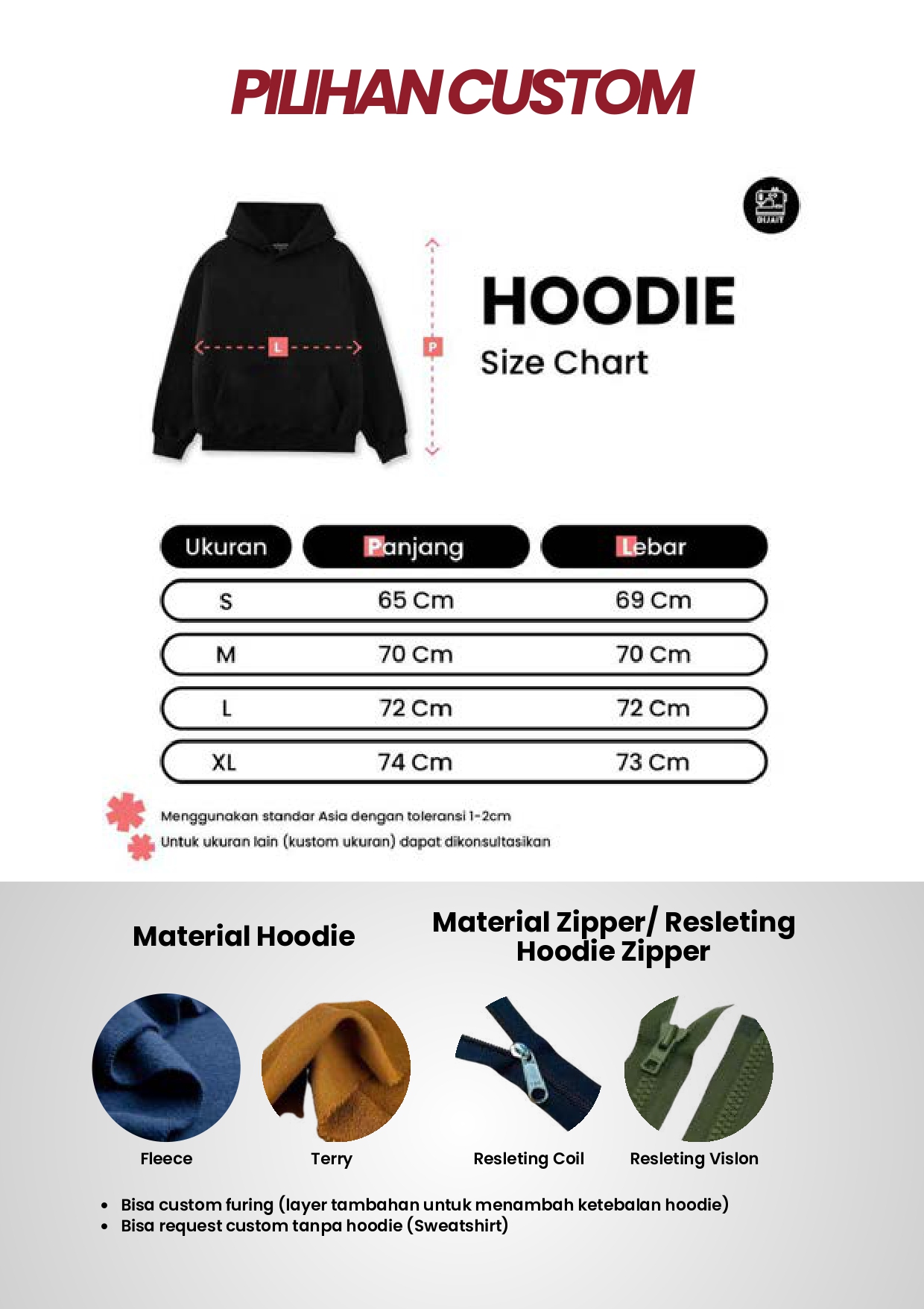 Hoodie Oxford Premium