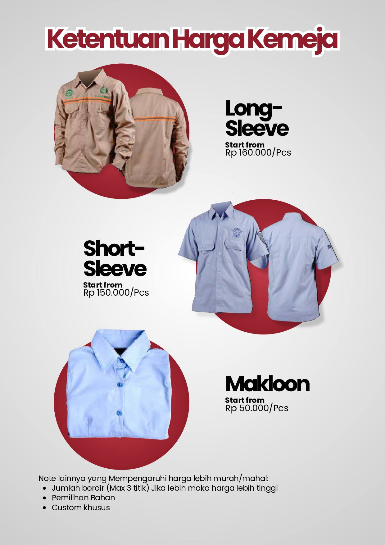 Kemeja Custom