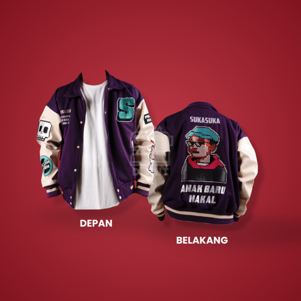 Jaket Varsity Suka Suka - Gambar 2