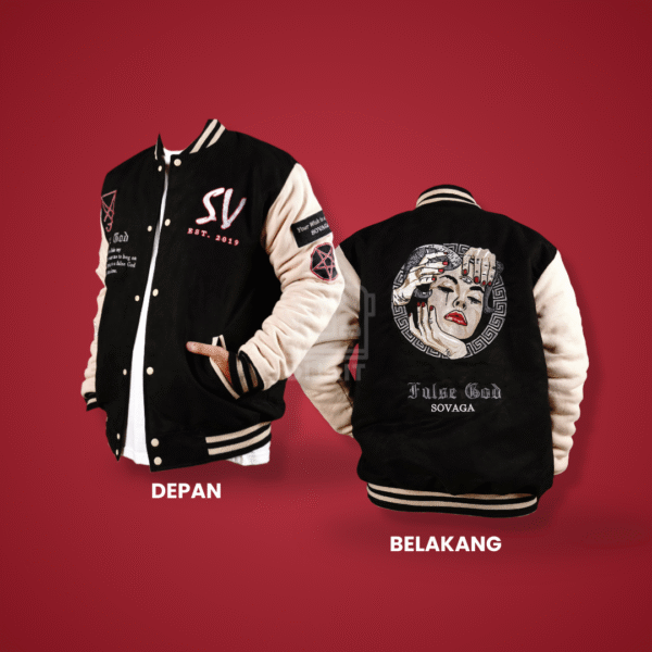 Jaket Varsity Sovaga "False God" - Gambar 2